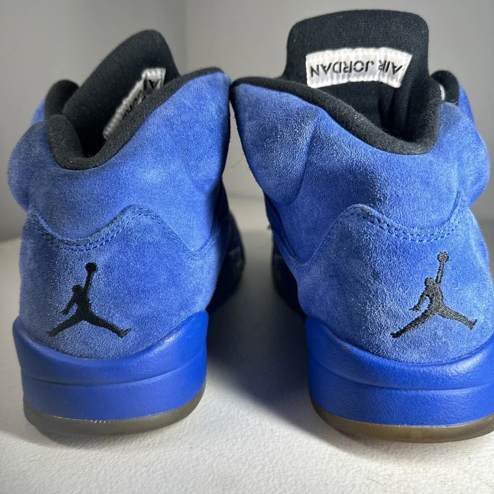 Size‎ 9.5 - Air Jordan 5 Retro Men's Sneakers Blue Suede (136027-401)
